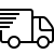 Icon of a delivery truck on a white background