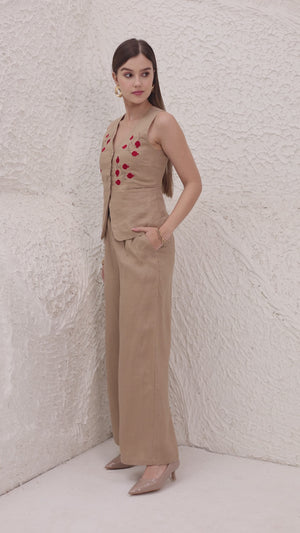 linen vest womens